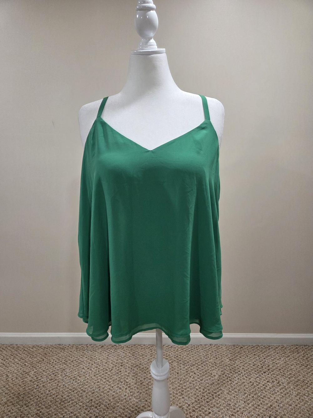 torrid Emerald Green Flowing Spaghetti-Strap Camisole